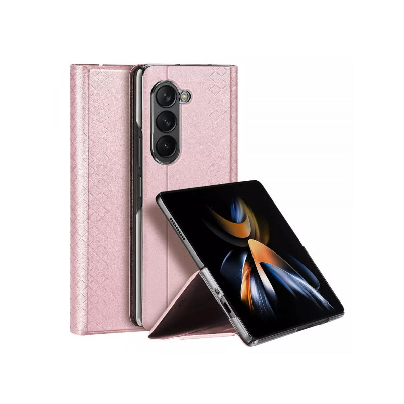 Viedtālruņa aizmugurējais vāciņš Samsung Galaxy Z Fold 5 5G Bril Leather Pink