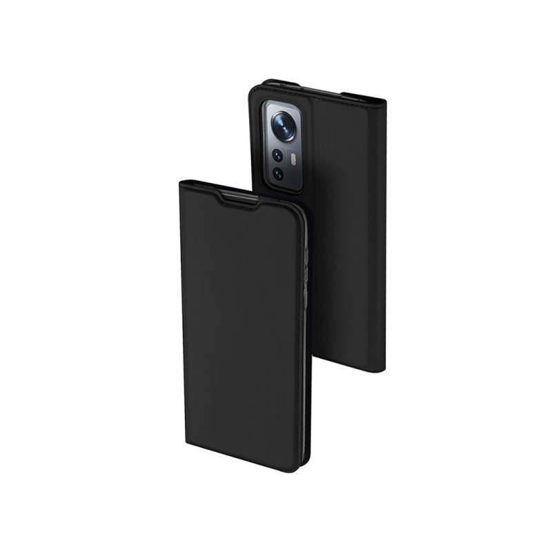 Viedtālruņa atveramais maciņš Xiaomi 12 / 12X Skin Leather Black