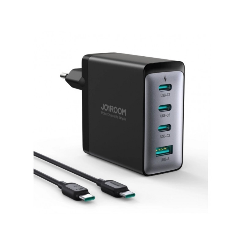 Lādēšanas komplekts 100W GaN 3x + USB-C cable 100W JRTCG04EU Black