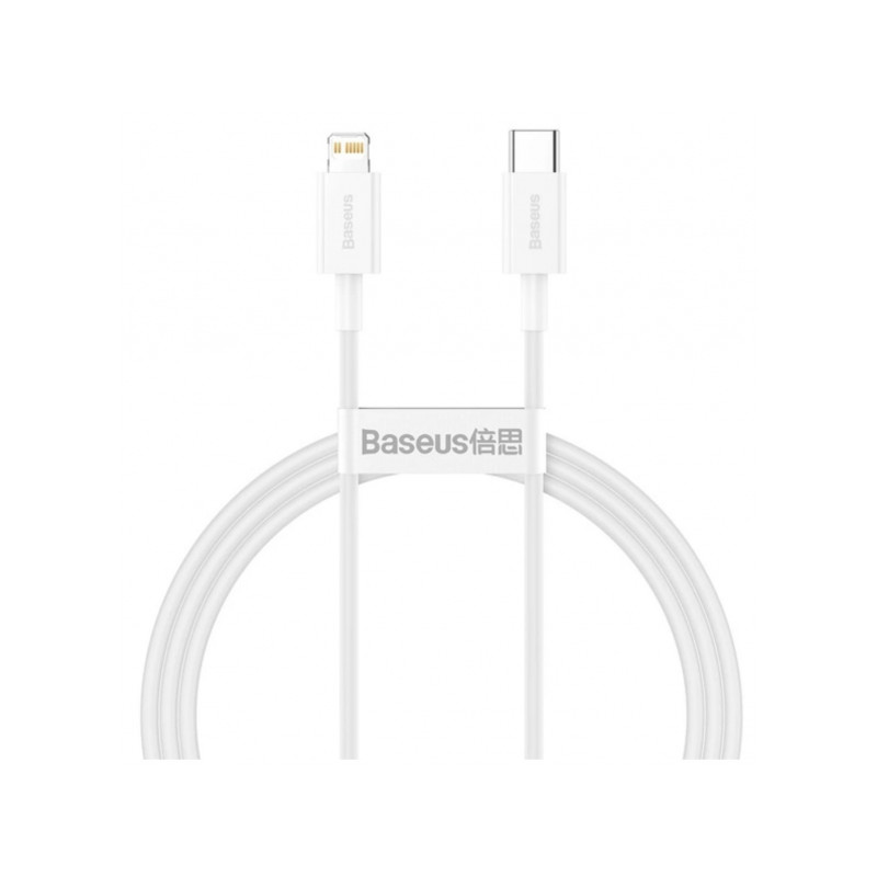 Kabelis Cable USB-C / Lightning 1m White