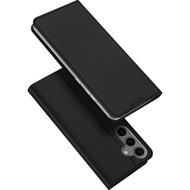 Viedtālruņa atveramais maciņš Samsung Galaxy S25 Skin Pro Black