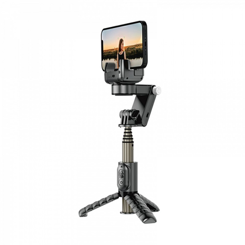Pašportretu kāts/statīvs Selfie Stick with Stabilization, Tripod Function and Auto Tracking Wi-SE006 Black