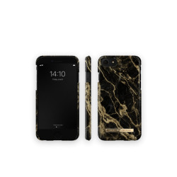 Viedtālruņa aizmugurējais vāciņš Apple iPhone 7 / 8 / SE 20 / SE 22 Golden Smoke Marble Black, Gold, With Design