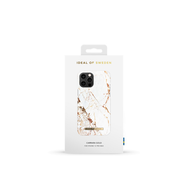 Viedtālruņa aizmugurējais vāciņš Apple iPhone 12 Pro Max Carrara Gold Gold, White, With Design