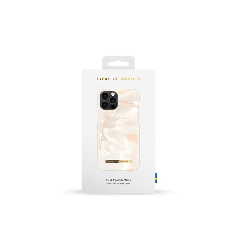 Viedtālruņa aizmugurējais vāciņš Apple iPhone 12 Pro Rose Pearl Marble Pink, Pearl, With Design