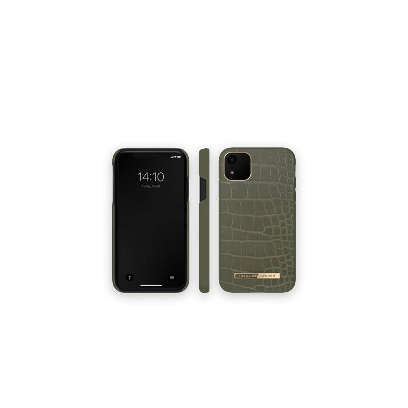 Viedtālruņa aizmugurējais vāciņš Apple iPhone XR Khaki Croco Khaki Green