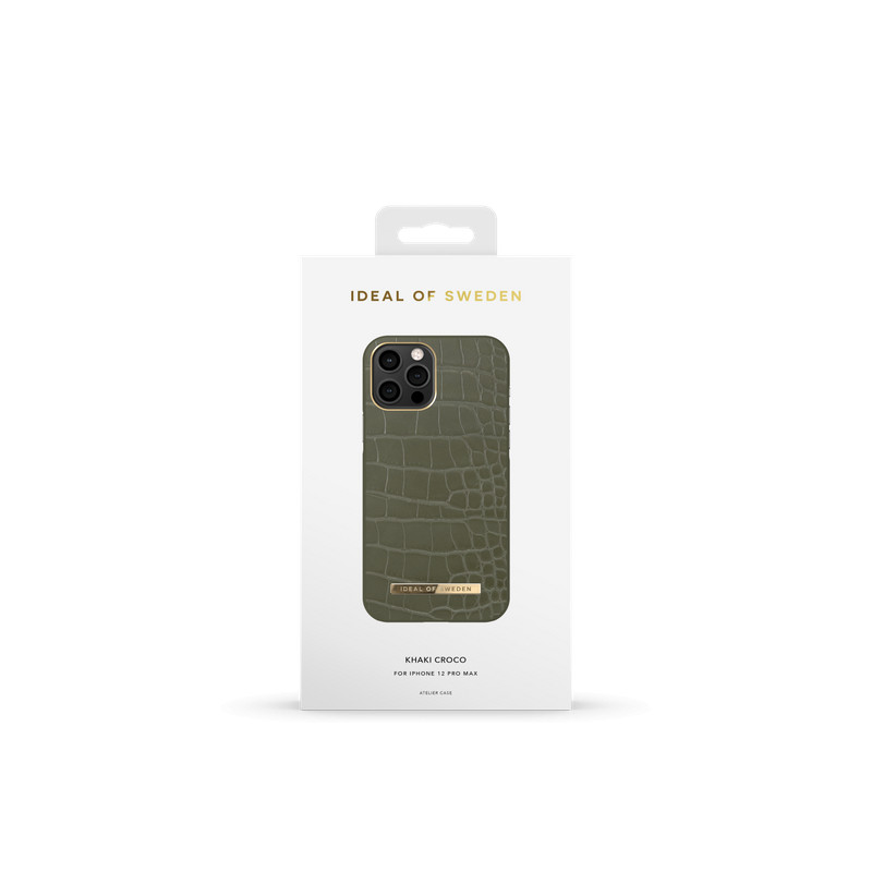 Viedtālruņa aizmugurējais vāciņš Apple iPhone 12 Pro Max Khaki Croco Khaki Green