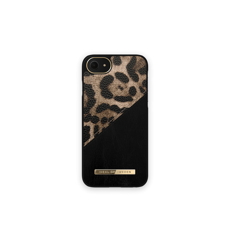 Viedtālruņa aizmugurējais vāciņš Apple iPhone 7 / 8 / SE 20 / SE 22 Midnight Leoprd Black, With Design