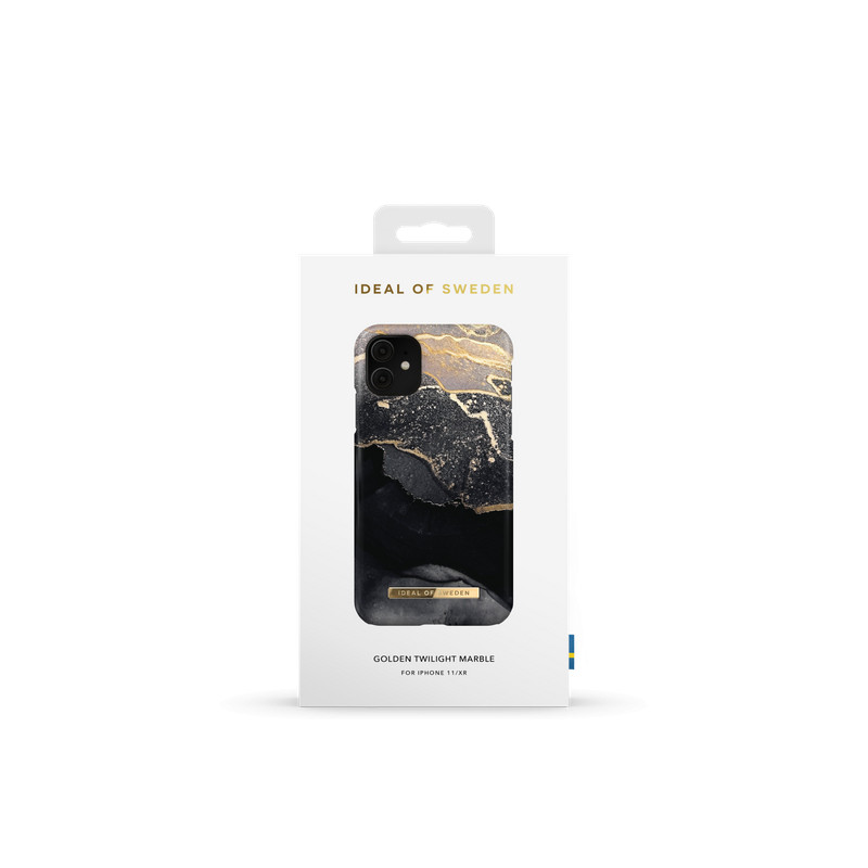 Viedtālruņa aizmugurējais vāciņš Apple iPhone XR Golden Twilight Marble Dark Blue, Gold, With Design