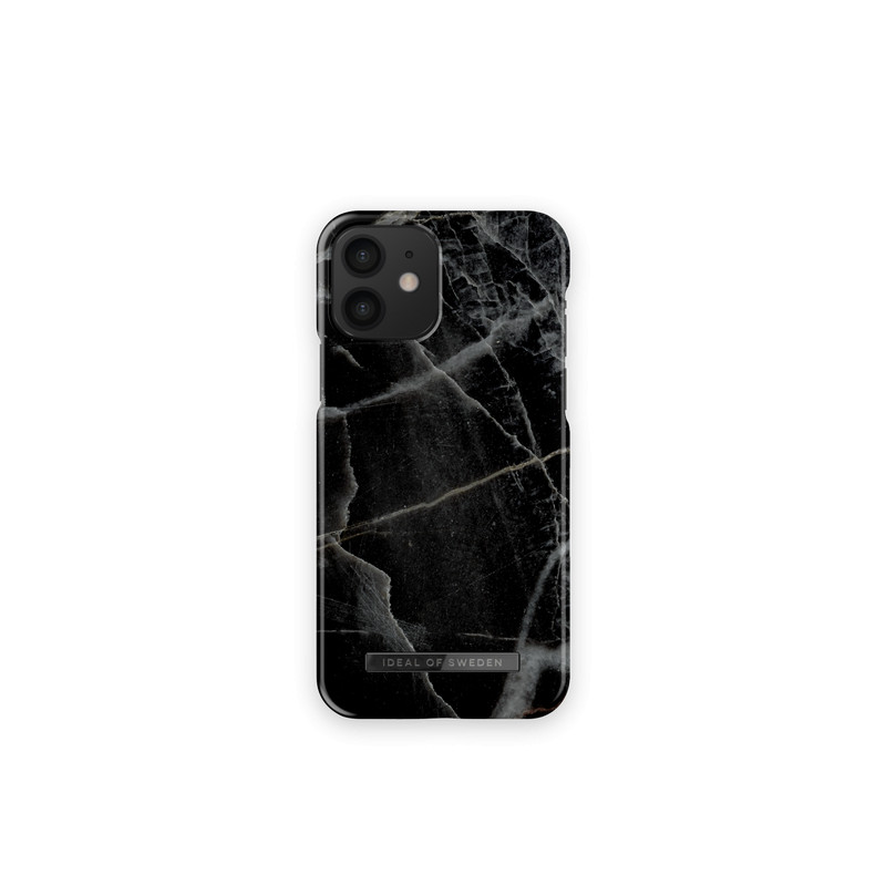 Viedtālruņa aizmugurējais vāciņš Apple iPhone 12 Pro Black Thunder Marble Black, Grey, With Design