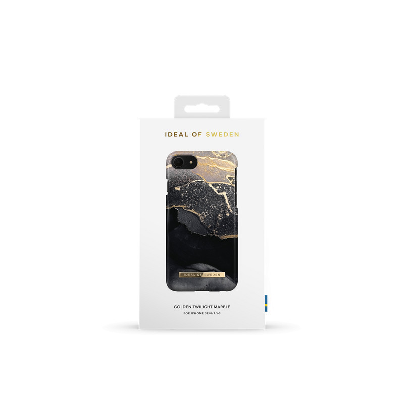 Viedtālruņa aizmugurējais vāciņš Apple iPhone 7 / 8 / SE 20 / SE 22 Golden Twilight Marble Dark Blue, Gold, With Design