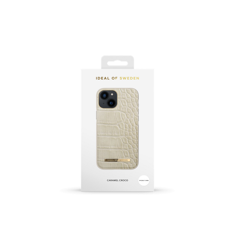 Viedtālruņa aizmugurējais vāciņš Apple iPhone 13 Mini Caramel Croco Cream