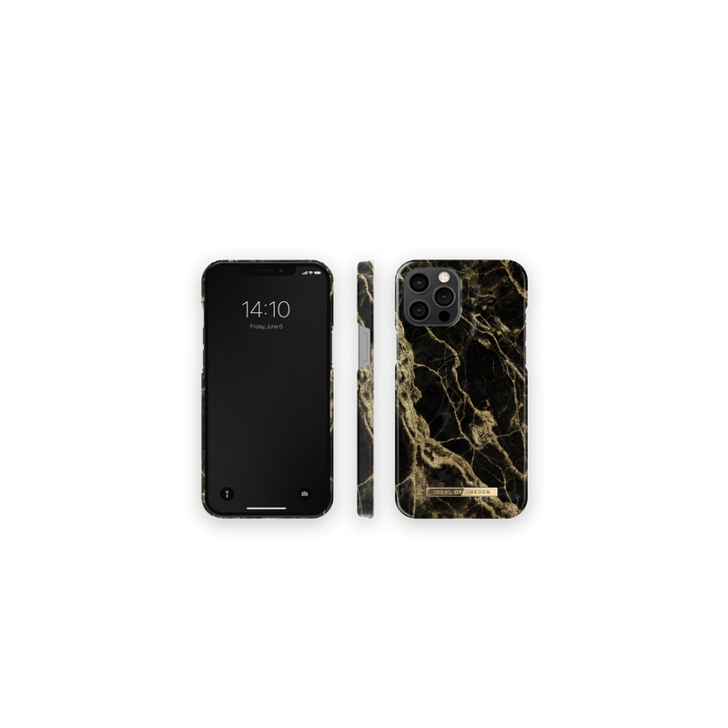 Viedtālruņa aizmugurējais vāciņš Apple iPhone 13 Pro Max Golden Smoke Marble Black, Gold, With Design