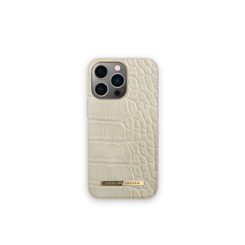 Viedtālruņa aizmugurējais vāciņš Apple iPhone 13 Pro Caramel Croco Cream