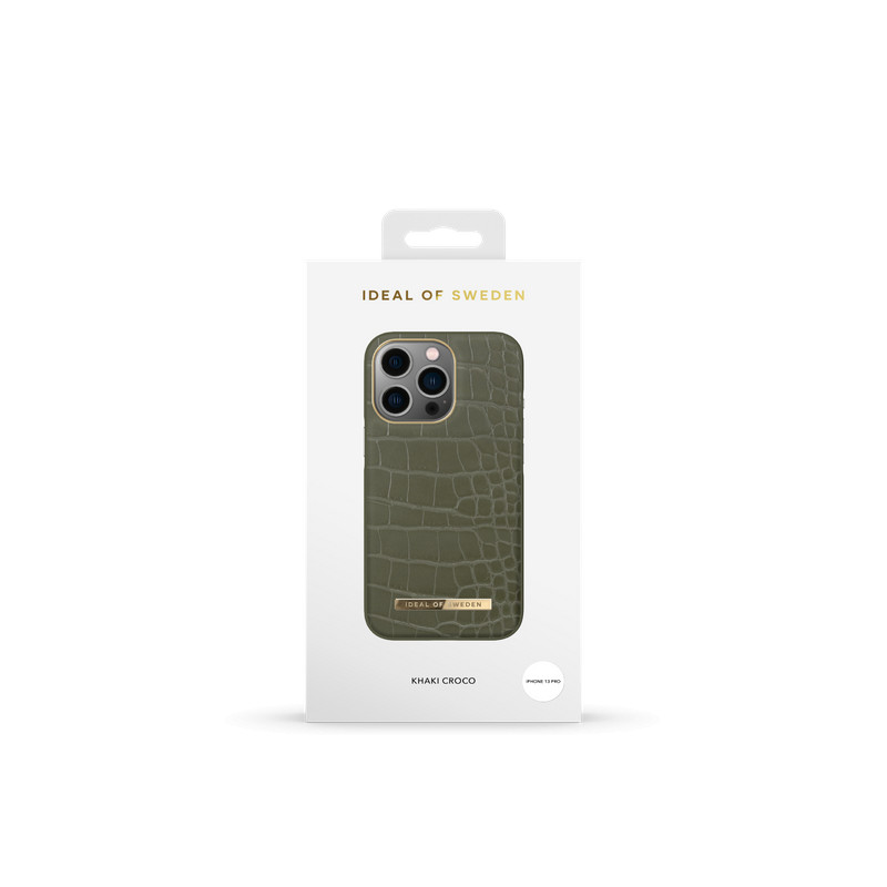 Viedtālruņa aizmugurējais vāciņš Apple iPhone 13 Pro Khaki Croco Khaki Green