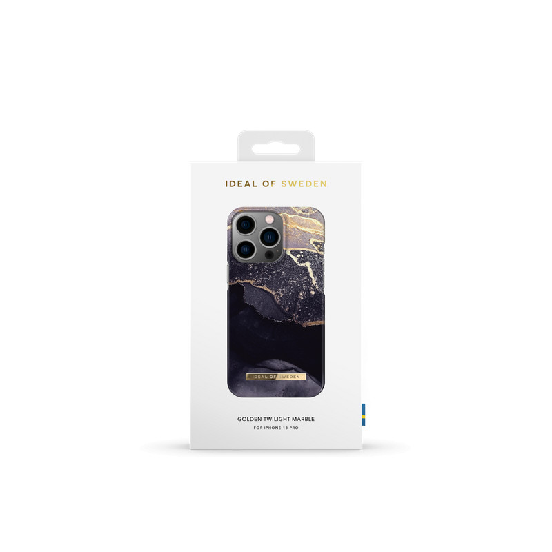 Viedtālruņa aizmugurējais vāciņš Apple iPhone 13 Pro Golden Twilight Marble Dark Blue, Gold, With Design