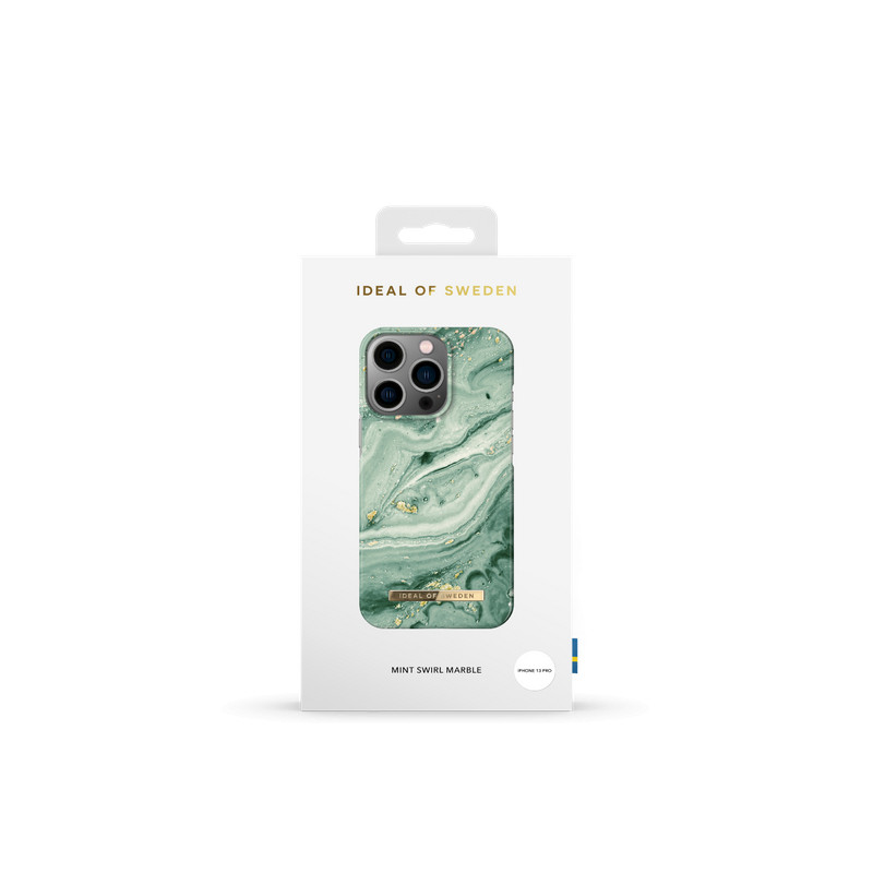 Viedtālruņa aizmugurējais vāciņš Apple iPhone 13 Pro Mint Swirl Marble Mint, With Design