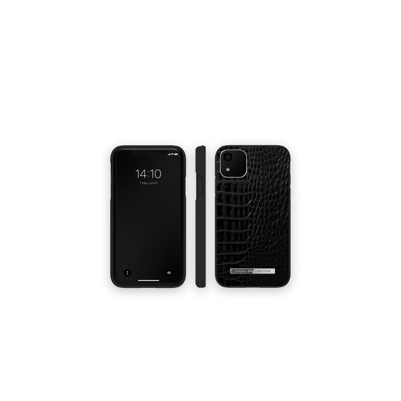 Viedtālruņa aizmugurējais vāciņš Apple iPhone XR Neo Noir Croco Black