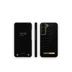 Viedtālruņa aizmugurējais vāciņš Samsung Galaxy S22 Neo Noir Croco Black