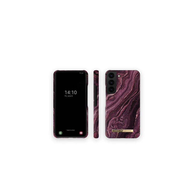 Viedtālruņa aizmugurējais vāciņš Samsung Galaxy S22 Golden Plum Purple, With Design