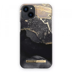 Viedtālruņa aizmugurējais vāciņš Apple iPhone 14 Golden Twilight Marble Black, Gold, With Design
