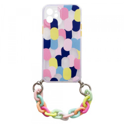 Viedtālruņa aizmugurējais vāciņš Apple iPhone X/XS Color Chain Transparent, With Design