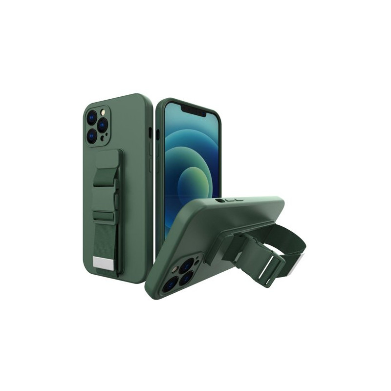 Viedtālruņa aizmugurējais vāciņš Apple iPhone 13 Pro Max Rope Case Gel Green