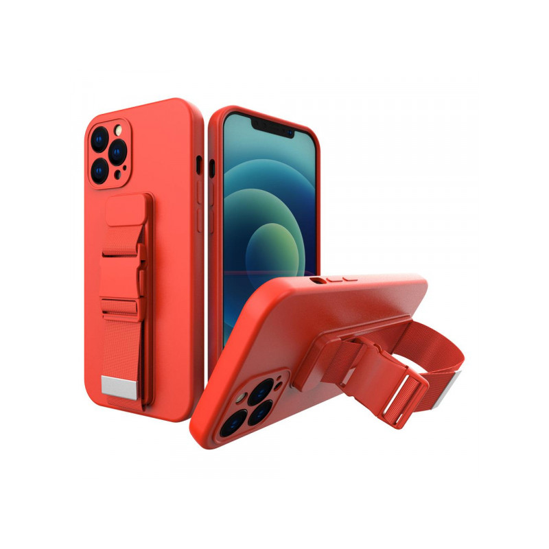 Viedtālruņa aizmugurējais vāciņš Samsung Galaxy A52 / A52 5G / A52s 5G Rope Case Gel Red