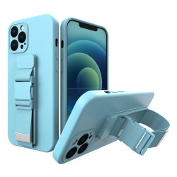 Viedtālruņa aizmugurējais vāciņš Samsung Galaxy A12 Rope Case Gel Blue