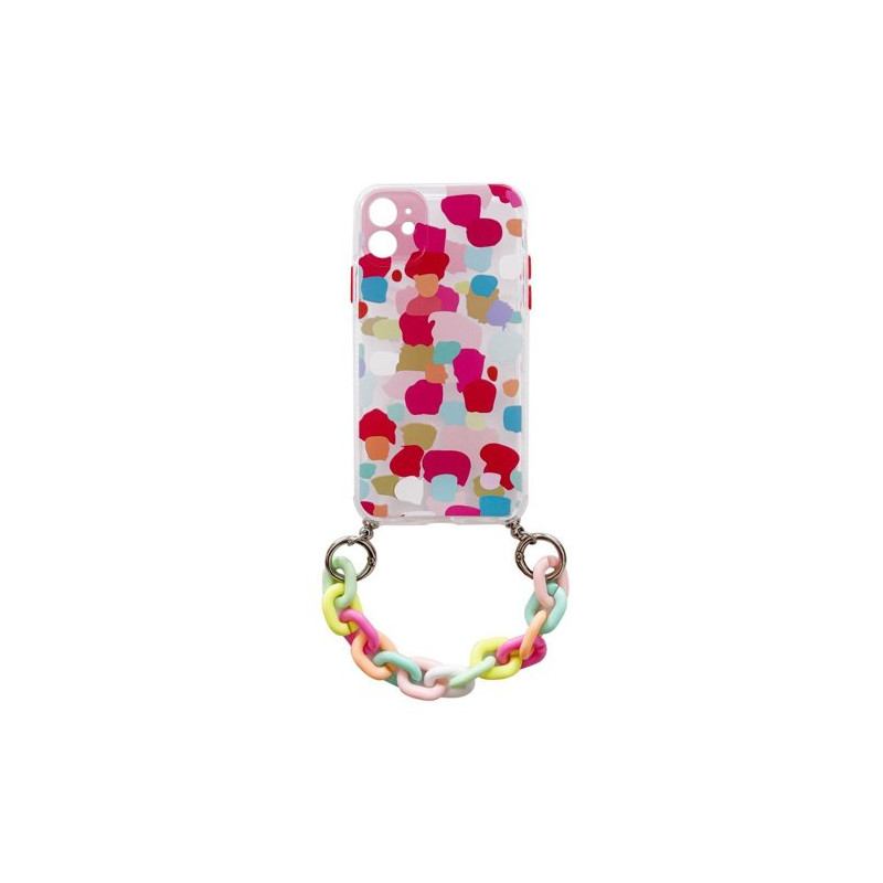 Viedtālruņa aizmugurējais vāciņš Apple iPhone 13 Pro Color Chain 2 Transparent, With Design