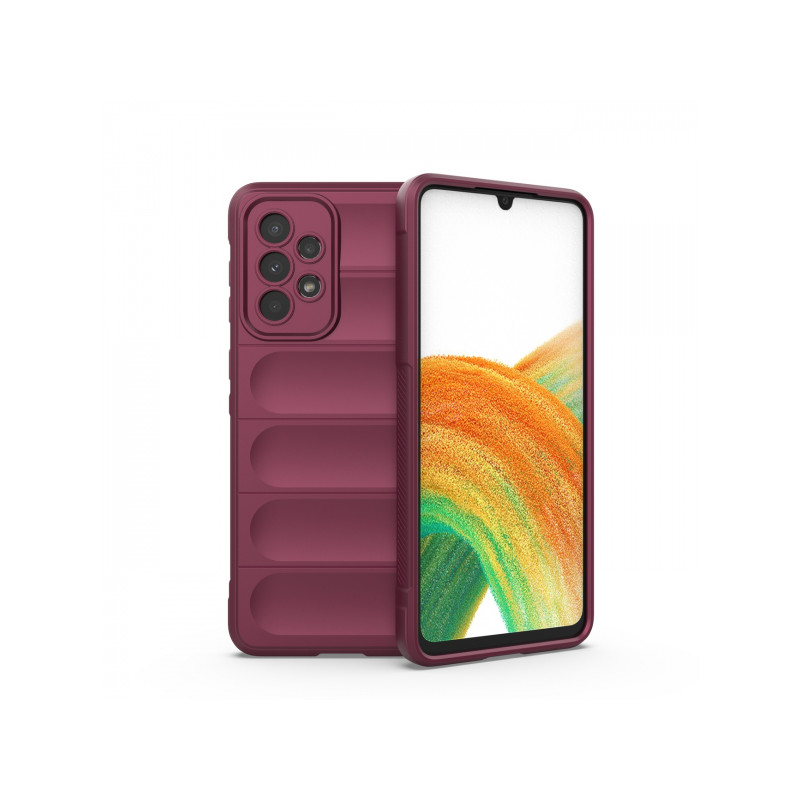 Viedtālruņa aizmugurējais vāciņš Samsung Galaxy A33 5G Magic Shield Burgundy