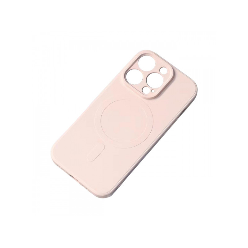 Viedtālruņa aizmugurējais vāciņš Apple Iphone 15 MagSilicone Cream