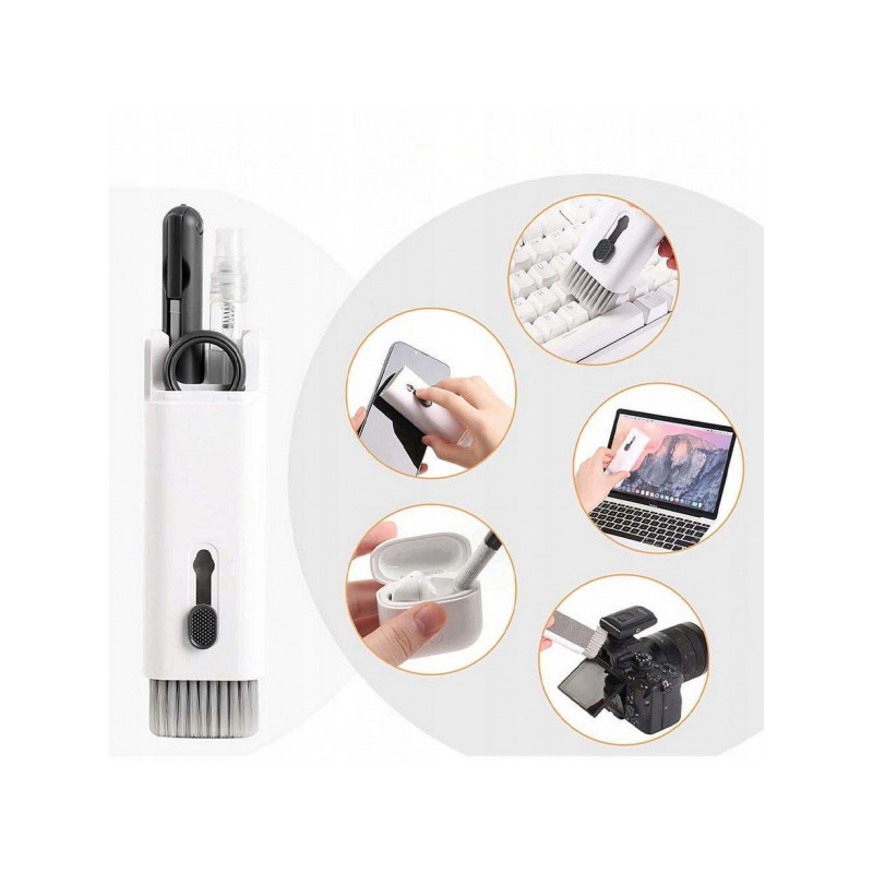 Ekrānu tīrīšanas līdzeklis Multifunctional 7in1 cleaning set Grey
