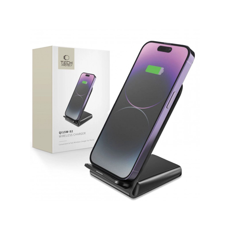 Bezvadu lādētājs 15W inductive charger Black