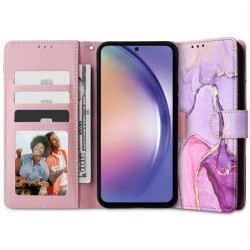 Viedtālruņa atveramais maciņš Samsung Galaxy A14 5G Wallet Violet, With Design