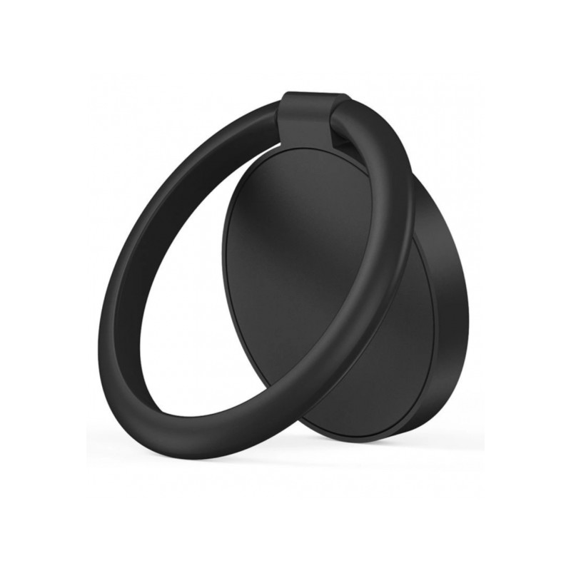 Viedtālruņa pirkstu turētājs Magnetic Phone Ring holder Black