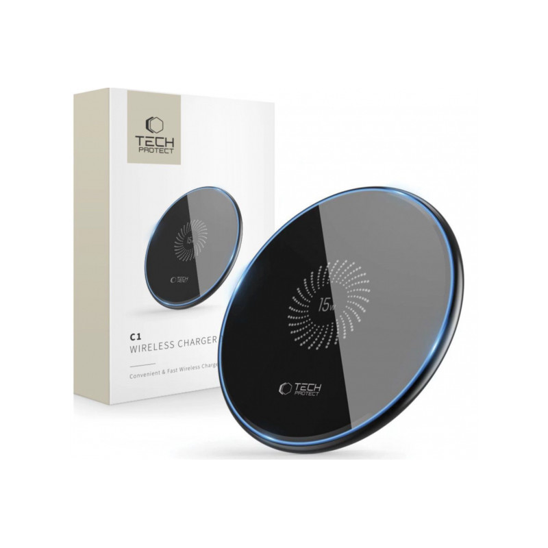 Bezvadu lādētājs 15W inductive charger Black