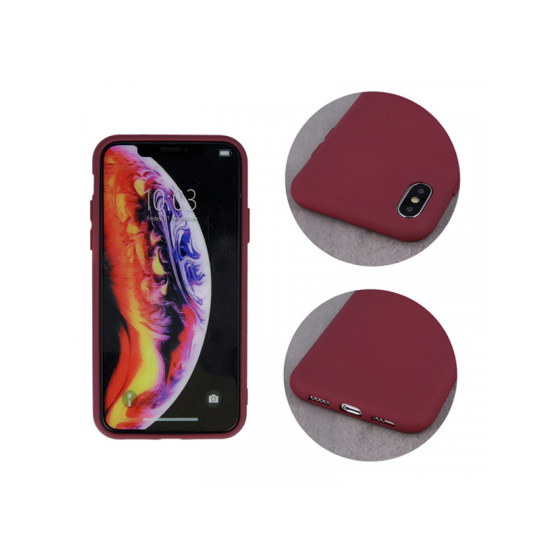 Viedtālruņa aizmugurējais vāciņš Samsung Galaxy S20 Plus Silicon Burgundy