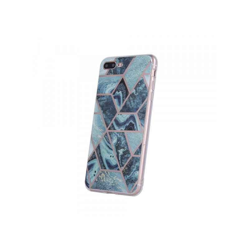Viedtālruņa aizmugurējais vāciņš Apple iPhone 11 Pro Geometric Marmur Dark Blue, With Design