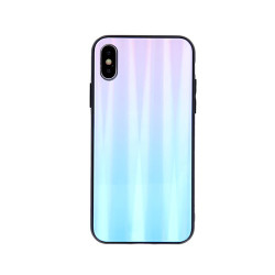 Viedtālruņa aizmugurējais vāciņš Samsung Galaxy A02S Aurora Blue, Pink