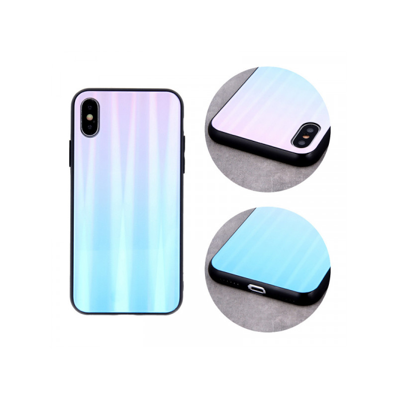 Viedtālruņa aizmugurējais vāciņš Samsung Galaxy S21 Aurora Blue, Pink