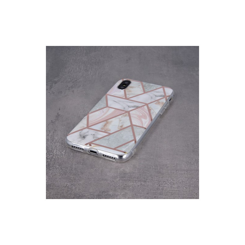 Viedtālruņa aizmugurējais vāciņš Samsung Galaxy S21 Ultra Geometric Marmur Pink, With Design