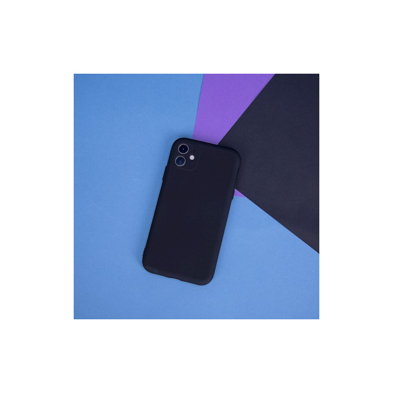 Viedtālruņa aizmugurējais vāciņš Samsung Galaxy A12 Silicon Black