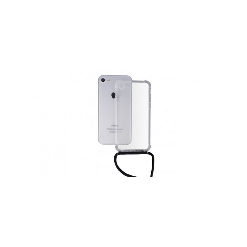 Viedtālruņa aizmugurējais vāciņš Xiaomi Redmi 9C Neck Strap Black, Transparent