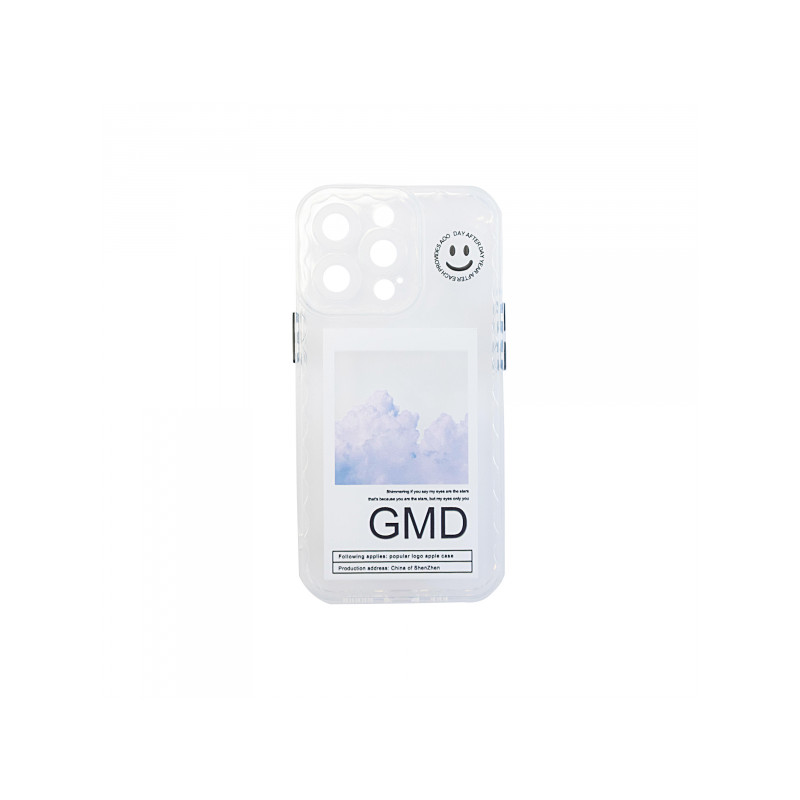 Viedtālruņa aizmugurējais vāciņš Apple iPhone 13 Pro Max 131 Blue, Transparent, With Text