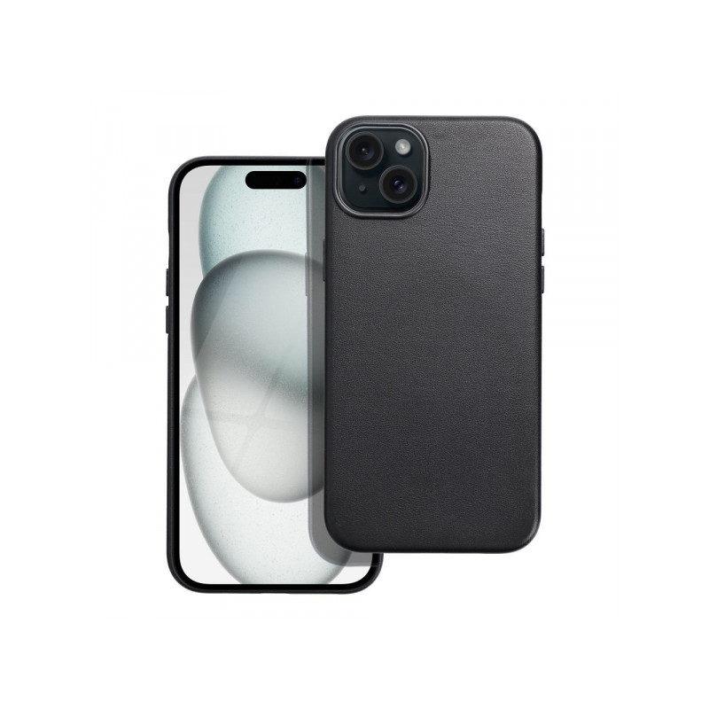 Viedtālruņa aizmugurējais vāciņš Apple iPhone 14 Pro Max Leather Mag Black