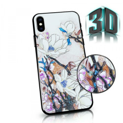Viedtālruņa aizmugurējais vāciņš Samsung Galaxy A10 Flowers 3D White, With Design
