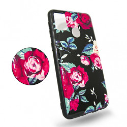 Viedtālruņa aizmugurējais vāciņš Apple iPhone 12 Mini Flowers 3D Black, With Design