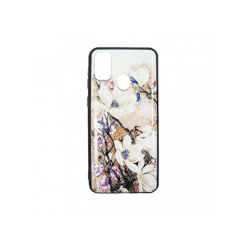 Viedtālruņa aizmugurējais vāciņš Samsung Galaxy A42 5G Flowers 3D White, With Design
