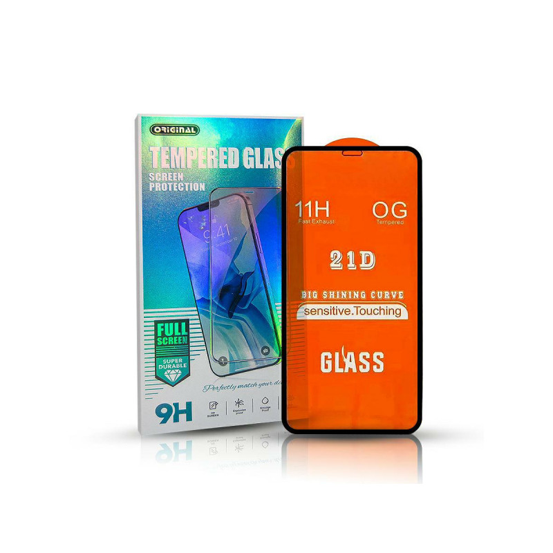 Viedtālruņa aizsargstikls Samsung Galaxy A32 5G Full Glue 21D Black